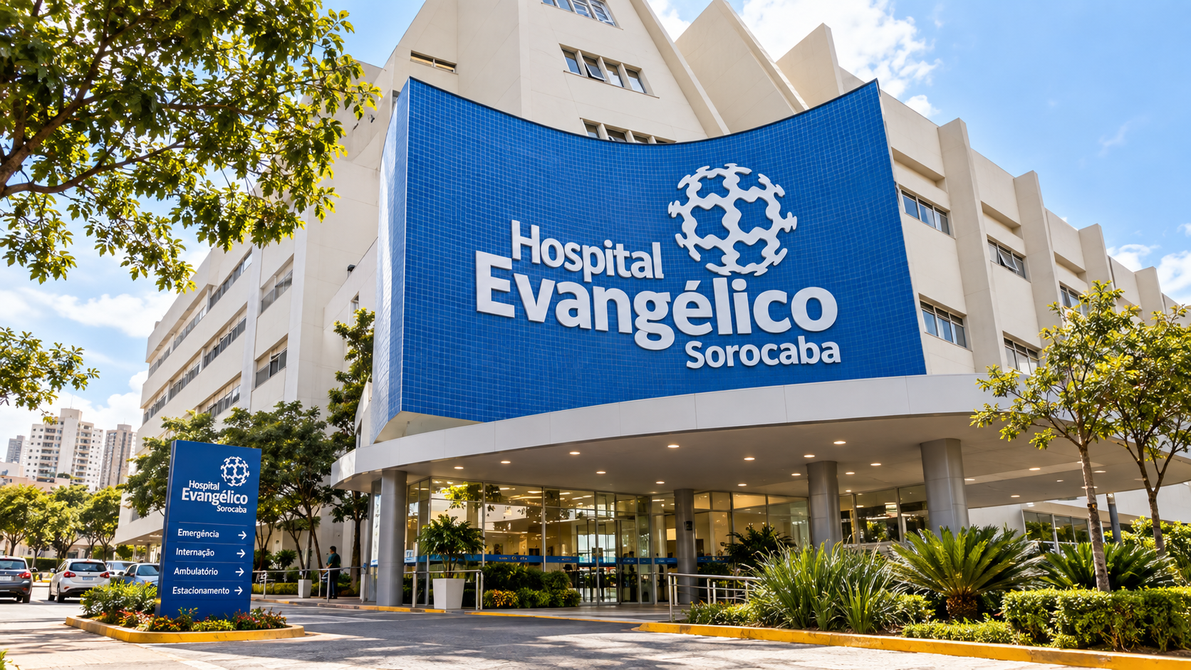 Entrada do Hospital Evangélico Sorocaba